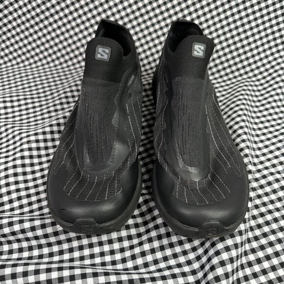 Salomon Pulsar Reflective Advanced All Black Slip On Sneaker Shoe Women's 9.5 - Picture 2 of 8